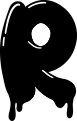 Dripping Font Letter R