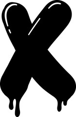 Dripping Font Letter X
