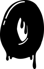 Dripping Font Number 0