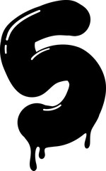 Dripping Font Number 5
