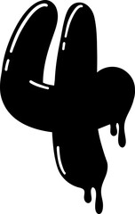 Dripping Font Number 4