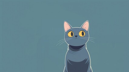 black cat with green eyes