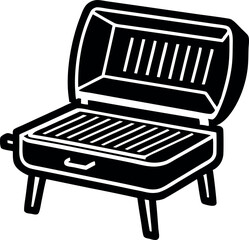 Fototapeta premium Modern Electric Grill Vector Art for Kitchen Appliance Illustration