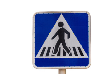 pedestrian crossing sign isolated