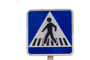 pedestrian crossing sign isolated