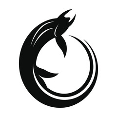 Fish Tail Surfacing with Water Ripples in Outline Style