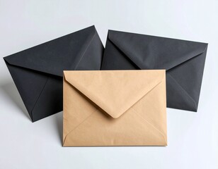 Assorted Envelopes: Kraft, Black & White for Mail, Invitations & Stationery