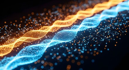 Fototapeta premium Abstract Data Stream Network Connection Technology