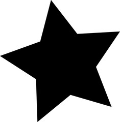 black star icon with transparent background  