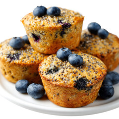 Delicious blueberry muffins baked fresh homemade breakfast treat dessert bakery baked goods food photography