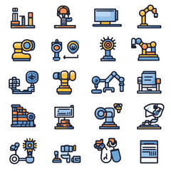 nezzzuko0 Business Automation Icon Set Streamlining Operations with Modern Industrial Automation Tools