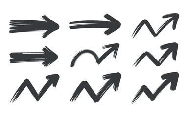 Set of Hand Drawn Arrow and Zigzag Graphics