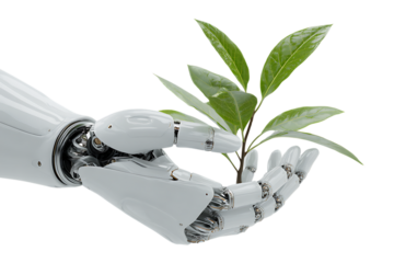 AI and nature collaboration.  Future of sustainable technology.