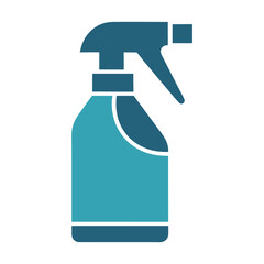 Diagonal Spray Bottle Icon for Cleaning Minimalist Style