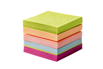 Stack of colorful sticky notes.