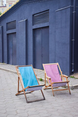 Lounge chairs for relaxing outside or in the park