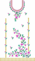 Embroidery dress pattern with Decorative ornament textile