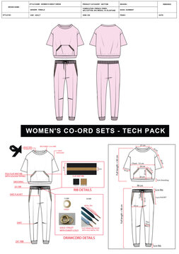 Women's Co-Ord Sets tech pack