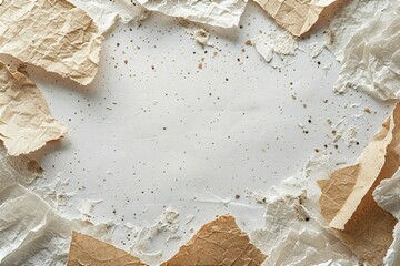 Scrap paper on white background , Scrap paper for background , Writing paper , Note paper