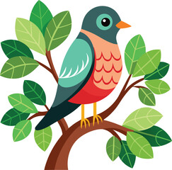 A bird sit in the tree, bird on branch