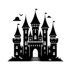 Fototapeta premium castle silhouette , castle vector