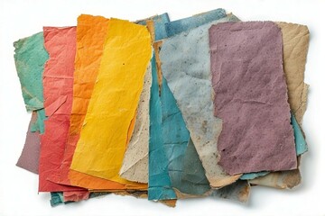 Scrap paper on white background , Scrap paper for background , Writing paper , Note paper