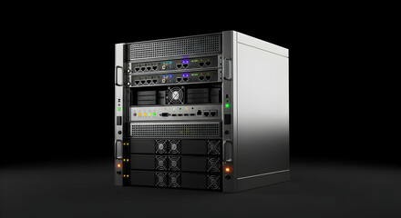 Modern server rack illustration