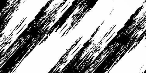Abstract Black Ink Brush Strokes on White Background Texture Place illustration Over any Object to Create Grungy Effect abstract vector