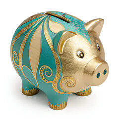 piggy bank isolated on white