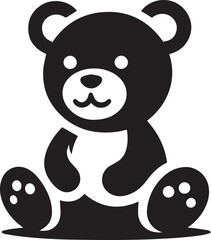 teddy bear with logo art  silhouette 