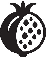 Obraz premium Pomegranate Vector Icon silhouette 