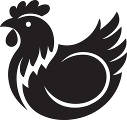 rooster vector illustration silhouette 
