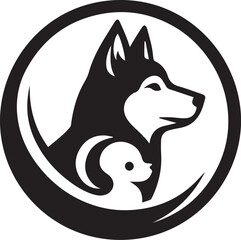 wolf head vector logo  silhouette 