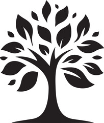 vector illustration of a tree silhouette 