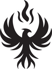 eagle with wings vector  silhouette 