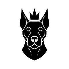 dog head with crown icon silhouette on white backg (1).svg