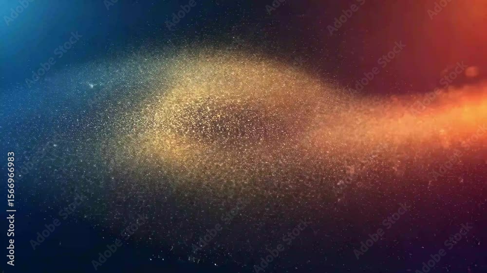 Poster captivating abstract particle effect on a digital screen showcasing vibrant colors and motion, digit