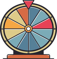 Obraz premium Spin to win wheel, dart game. Lucky draw prize wheel logo icon spinner wheel editable vector illustration, PNG