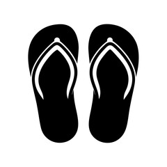 flip flops icon silhouette on white background (2).svg