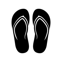 flip flops icon silhouette on white background (3).svg