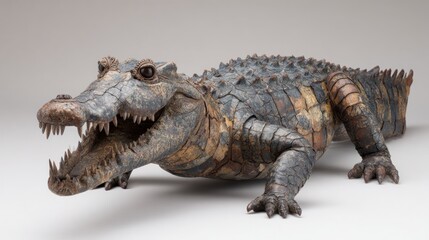 Fototapeta premium Sculpted crocodile artwork