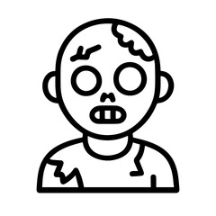 line icon mythical creature Zombie vector on white background
Vector line icon on white background