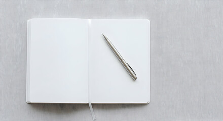 Open notebook and pen