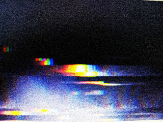 Glitch camera effect. Retro VHS background. Old video template. No signal. Static TV noise, bad TV signal	