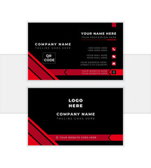 Double-sided creative business card. landscape orientation. Vector illustration graphic design. Modern shape with abstract color. Luxury background. Vector illustration print template.
               