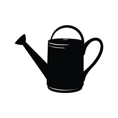 Silhouette of a classic watering can for gardening and plant care