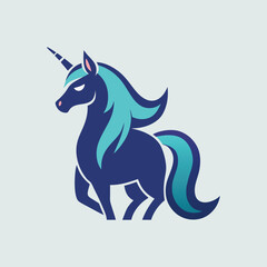 Colorful unicorn illustration with soft neutral tones, magical fantasy creature design, whimsical pastel colors, fairytale vector art for kids