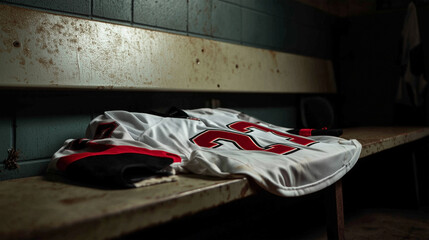 A white jersey with the number 23 on it