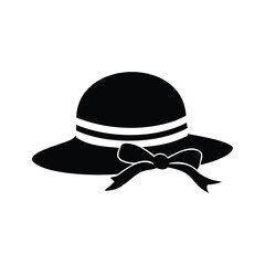 Elegant black sunhat with a charming bow, a stylish summer accessory