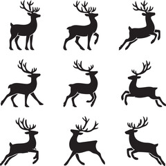 Fototapeta premium deer silhoutte vector illustration